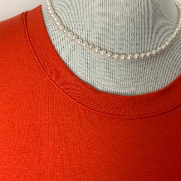 Eileen Fisher Orange Sleeveless Crewneck Shift Midi Dress Large - Picture 5 of 16